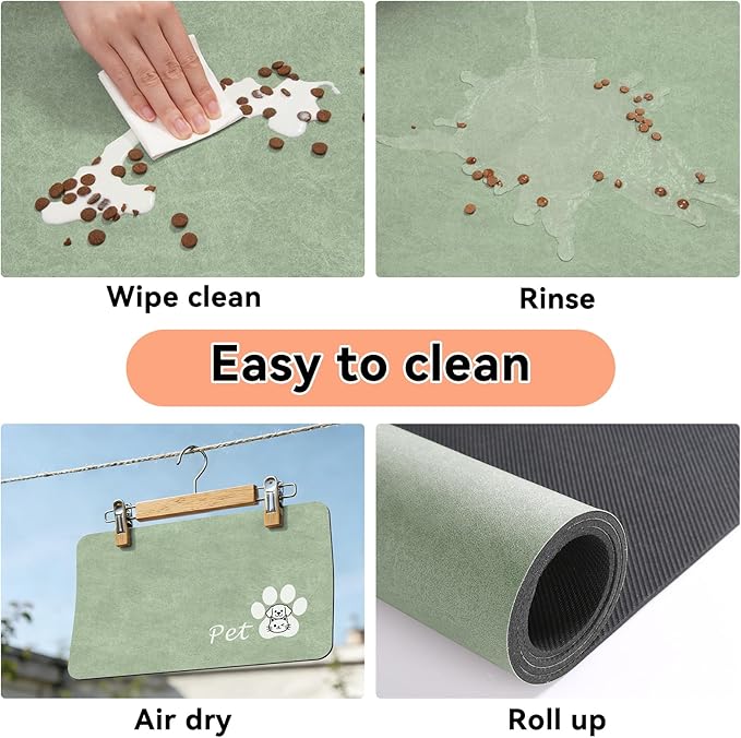 Dog Cat Feeding Mat-Absorbent Pet Bowl Mat - Image 6