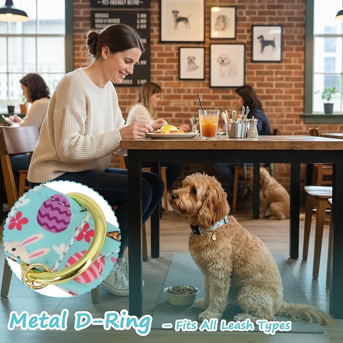 Easter Dog Collar, Spring Easter Egg Print Dog Collar - Image 6