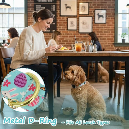 Easter Dog Collar, Spring Easter Egg Print Dog Collar - Image 6