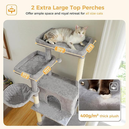 PAWZ Road Tall Cat Tree, 73 Inches Large Cat Tower - Image 5
