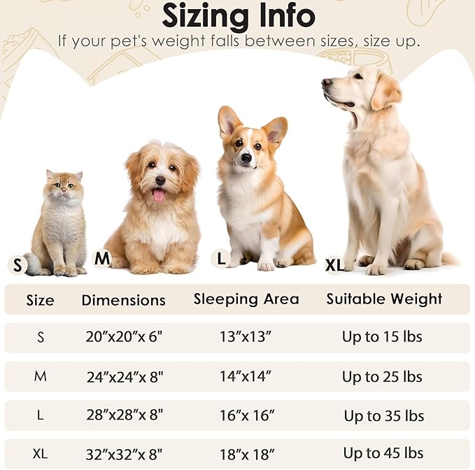 Hoewina Dog & Cat Bed for Indoor Cats, 20in Calming Donut Bed for Puppy and - Image 2