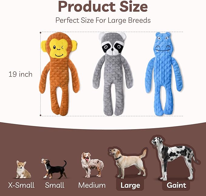 SHARLOVY No Stuffing Dog Toys 5 Pack, Crinkle Interactive Dogs Toy - Image 5