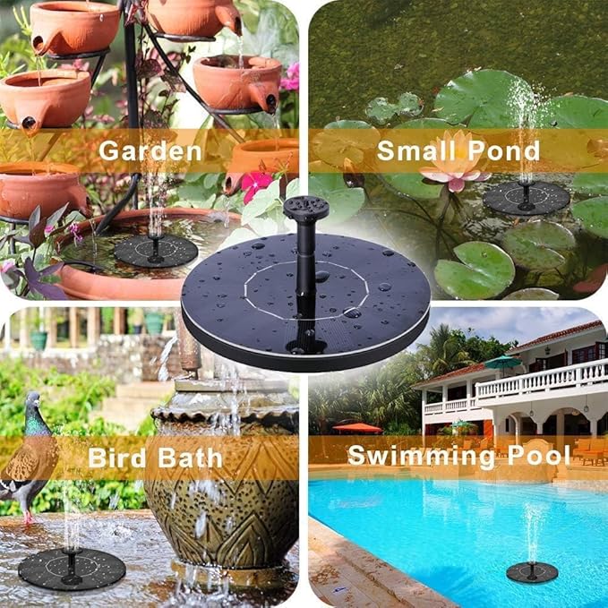 Solar Fountain Water Pump for Bird Bath, New Upgraded Mini Solar Powered - Image 7