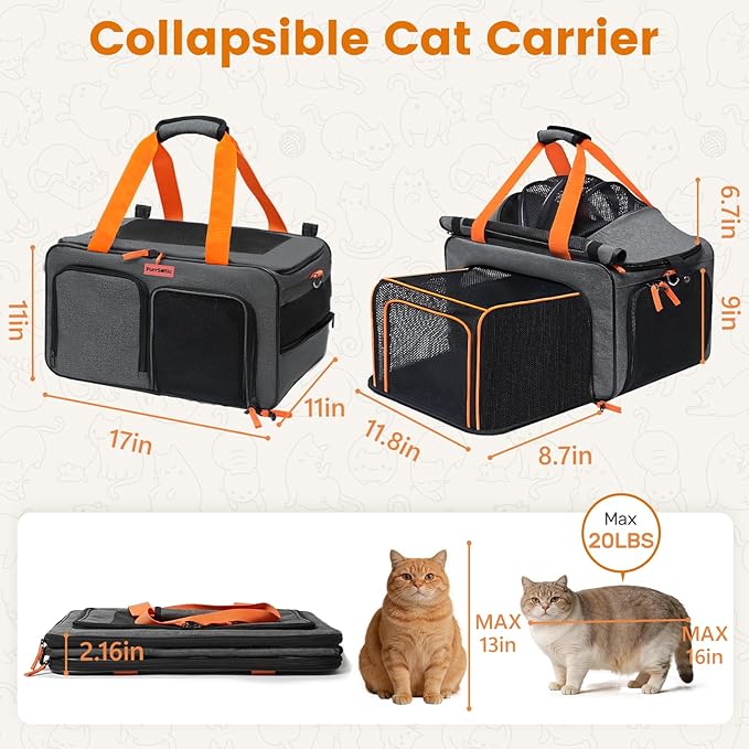 Cat Carrier Soft Sided Airline Approved - Image 2
