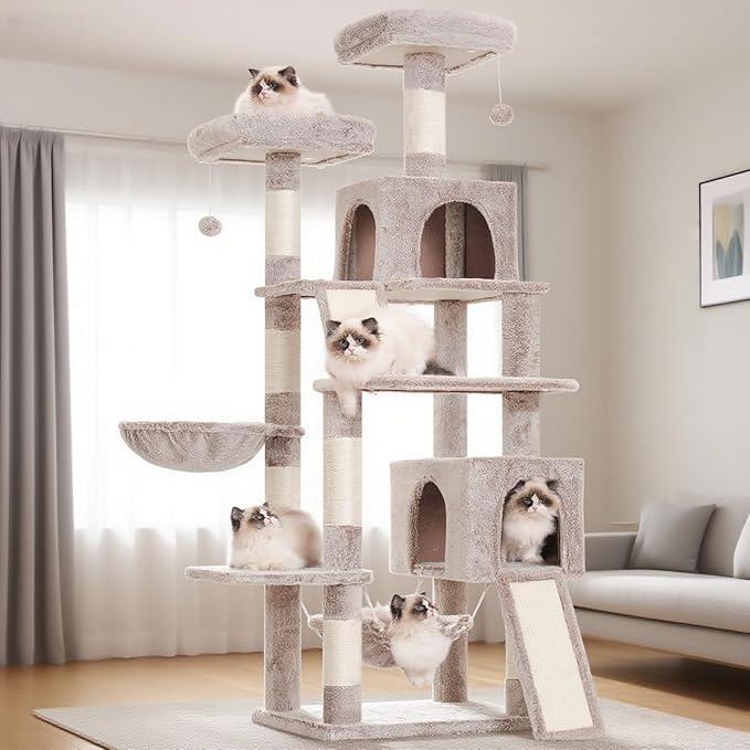 Gitelsnour Cat Tree for Indoor Cats, Sturdy Cat Tree House by Gitelnour