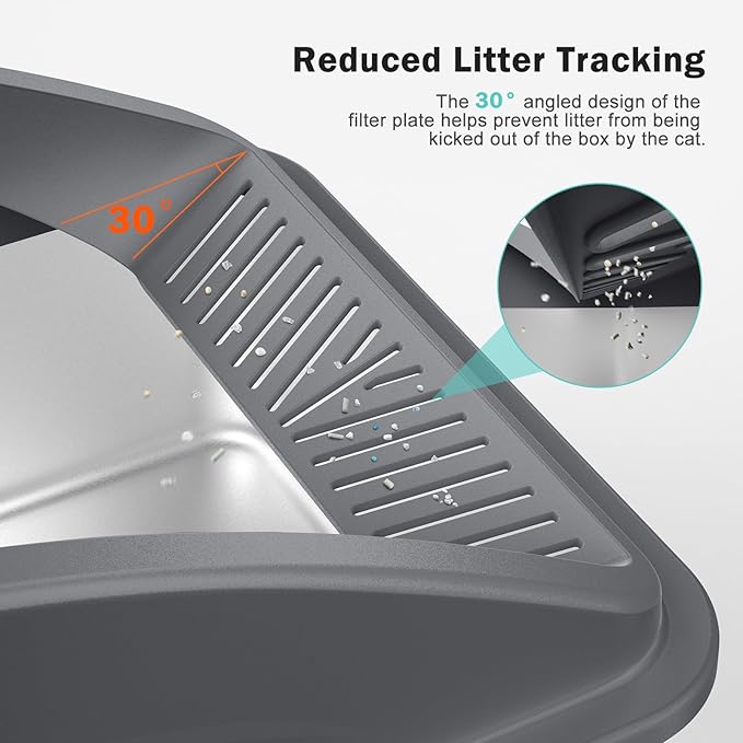 AIPERRO 2 Pack Stainless Steel Litter Box | XL Enclosed Cat Litter Boxes - Image 4