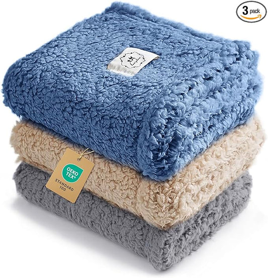 Luciphia 1 Pack 3 Calming Dog Blanket Fluffy Premium Fleece Pet Blankets Soft by luciphia