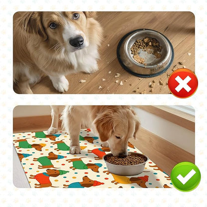 HOMETITUTE Dachshund Dogs Pet Food Mat Spill-Proof Pet Feeding Mat - Image 7