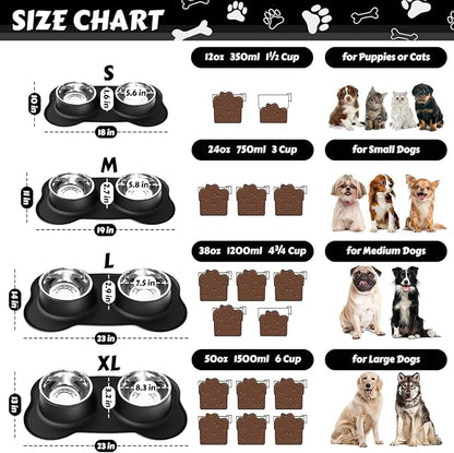 AsFrost Dog Food Bowls Stainless Steel Dog Bowls - Image 3