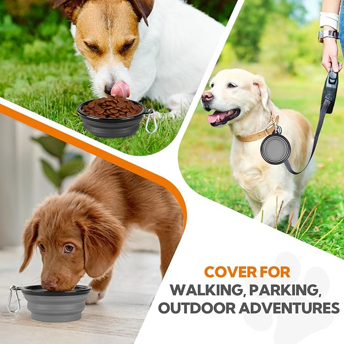 Dog Bowl Collapsible, 2 Pack Portable Foldable Travel Water Bowl Food Dishes - Image 8