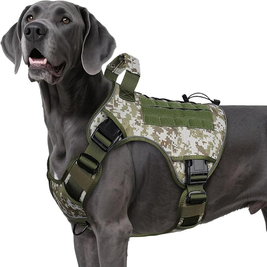 WINGOIN Tactical Dog Harness for Extra Large Dogs, Heavy Duty No Pull Dog by WINGOIN