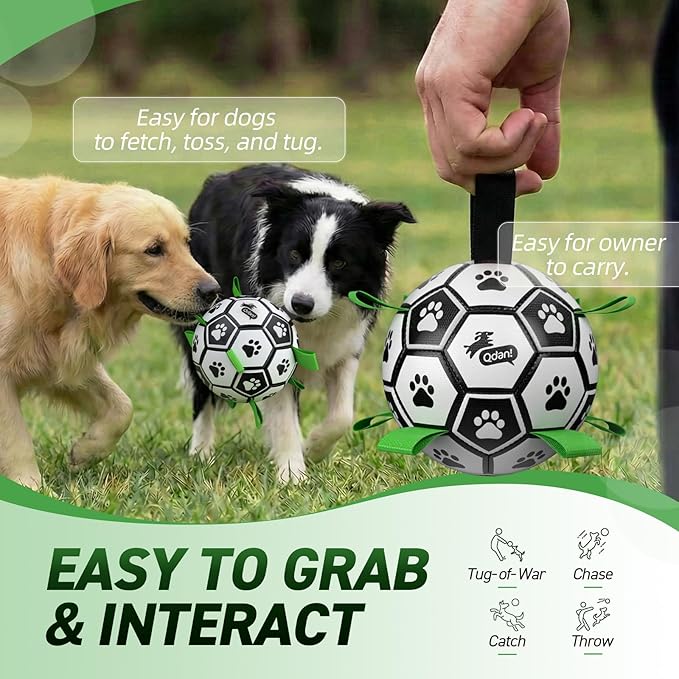 QDAN 2 PCS Dog Toys Soccer Ball Set - Image 7