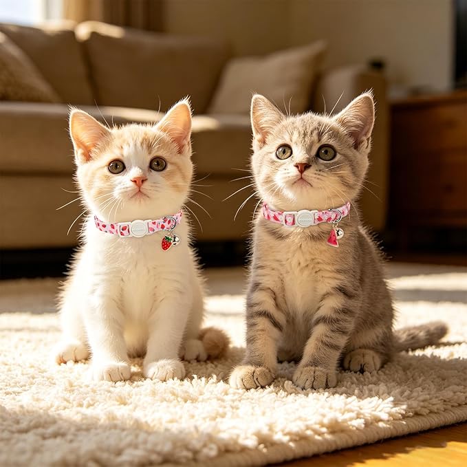 2 Pack Pink Cat Collars - Image 5
