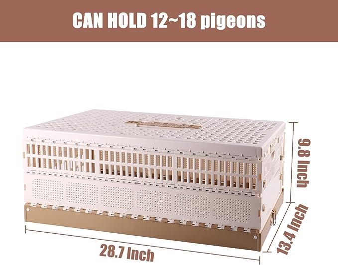 Plastic Folding Pigeon Cage, Portable Pet Bird Travel Cage Carrier Pigeon Cage - Image 2