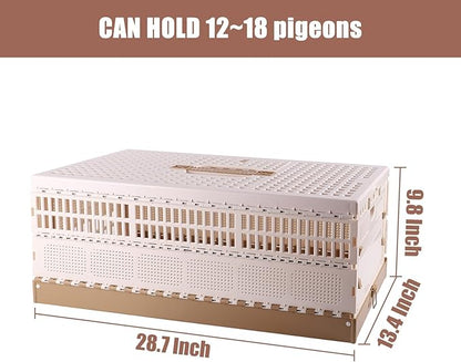 Plastic Folding Pigeon Cage, Portable Pet Bird Travel Cage Carrier Pigeon Cage - Image 2