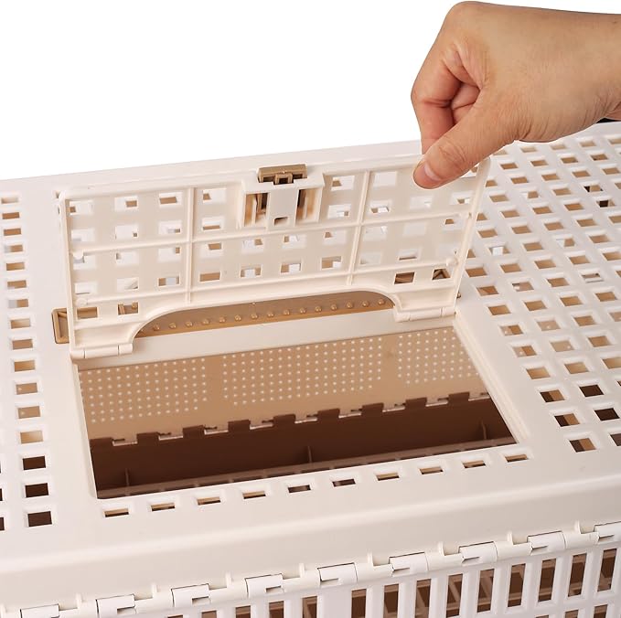 Plastic Folding Pigeon Cage, Portable Pet Bird Travel Cage Carrier Pigeon Cage - Image 5