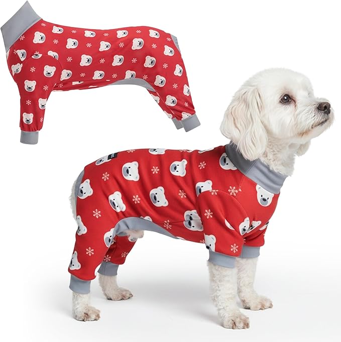 Spark Paws Dog Christmas Pajama, Dog Recovery Suit Male, Ultra-Soft and 4-Way by SparkPaws