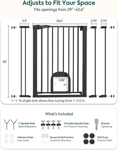 Babelio 36" Tall Upgraded Baby Gate - Image 4