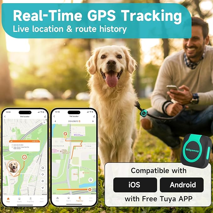 Woyamay GPS Tracker for Dogs and Cats, Mini Cat & Dog GPS Tracker - Image 3