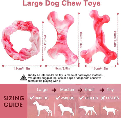 Rensh 3-Pack Tough Dog Chew Toys - Image 2