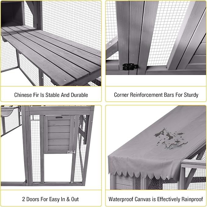 Aivituvin Catio for Multiple Cats, Large 56.54ft² Outdoor Enclosure, - Image 4