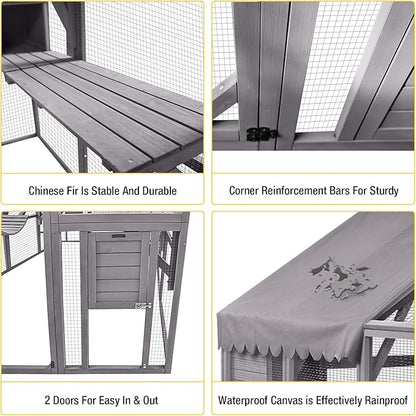 Aivituvin Catio for Multiple Cats, Large 56.54ft² Outdoor Enclosure, - Image 4