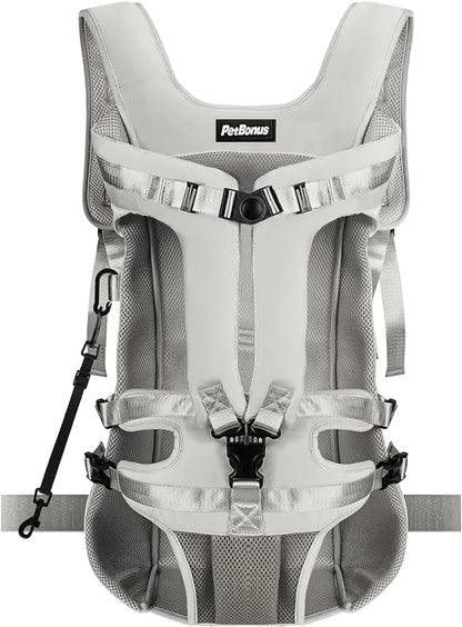 PetBonus Pet Front Dog Carrier Backpacks, Adjustable Pet Backpack, Legs Out by Petbonus