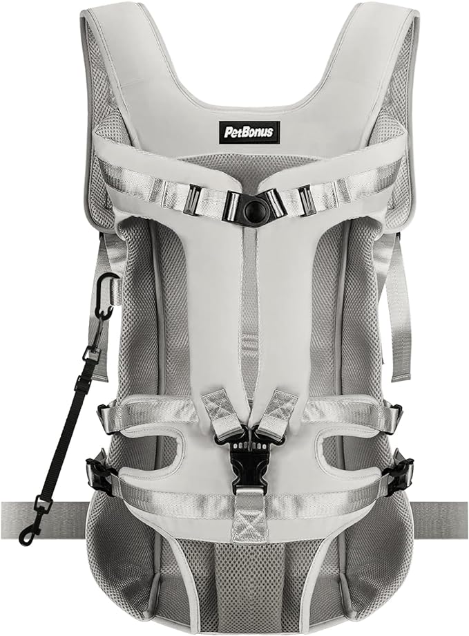 PetBonus Pet Front Dog Carrier Backpacks, Adjustable Pet Backpack, Legs Out by Petbonus
