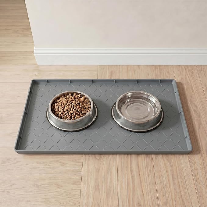 MateeyLife Silicone Mat Waterproof 12"X19", Dog Bowl Mats by MateeyLife