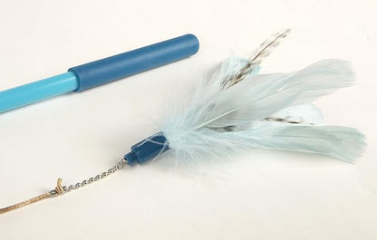 SmartyKat Frisky Flyer Feather Wand Cat Toy, Extendable Up to 24" - Image 10