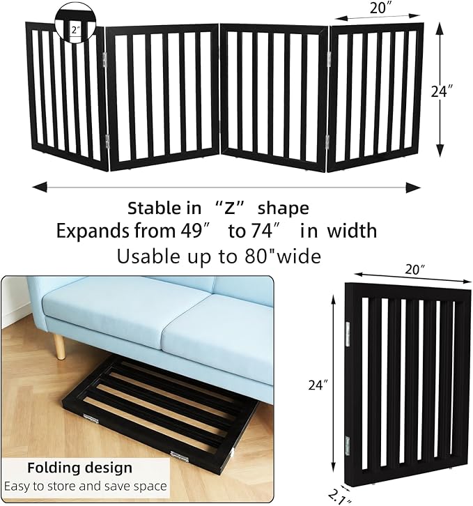 Dog Gate Indoor, Freestanding Dog Fence - Image 7