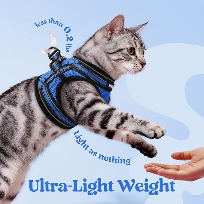 rabbitgoo Cat Harness and Leash, Step-in Escape Proof Kitten Harness Set - Image 7