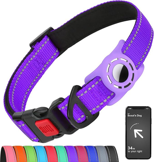 AirTag Dog Collar with AirTag Holder Compatible by Erbine