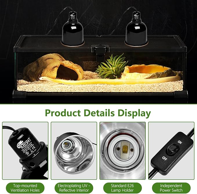 Reptile Light Fixture 5.5 inch Deep Dome - Image 2