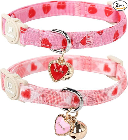 Cat Collar, 2 Pack Cat Collars-Cute Breakaway Cat Collar by UPURARAPUP