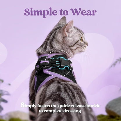 rabbitgoo Cat Harness and Leash, Step-in Escape Proof Kitten Harness Set - Image 4