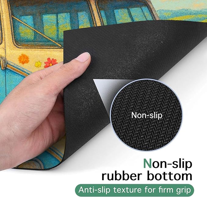 HOMETITUTE Cute Cat Feeding Mat 20" x 12", Non Slip Dog Cat Food Mat - Image 7