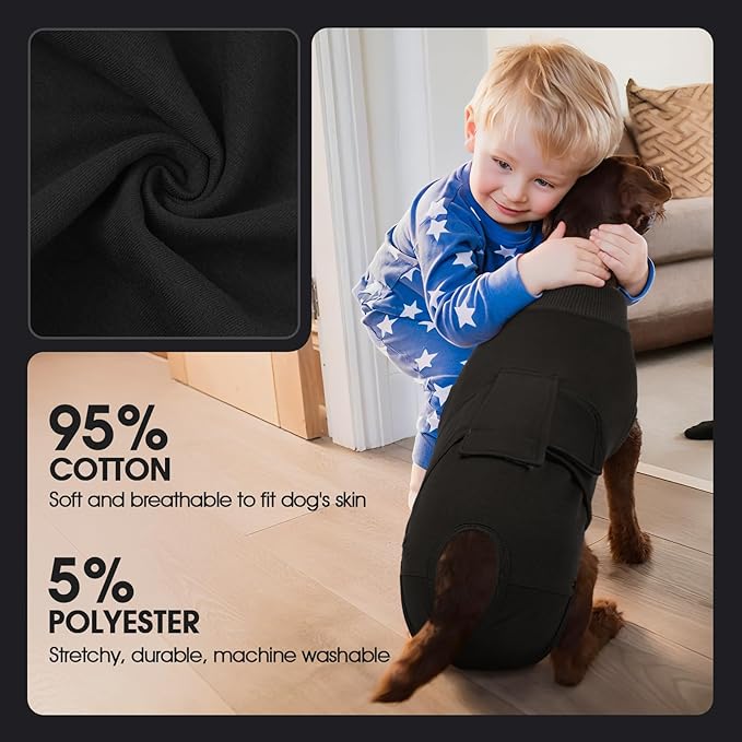 FUAMEY Dog Recovery Suit Male, Dogs Surgery Neuter Suits Puppy Spay Shirts - Image 6