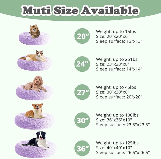 JOLLYVOGUE Dog & Cat Bed, Calming Anti-Anxiety Pet Bed - Image 5
