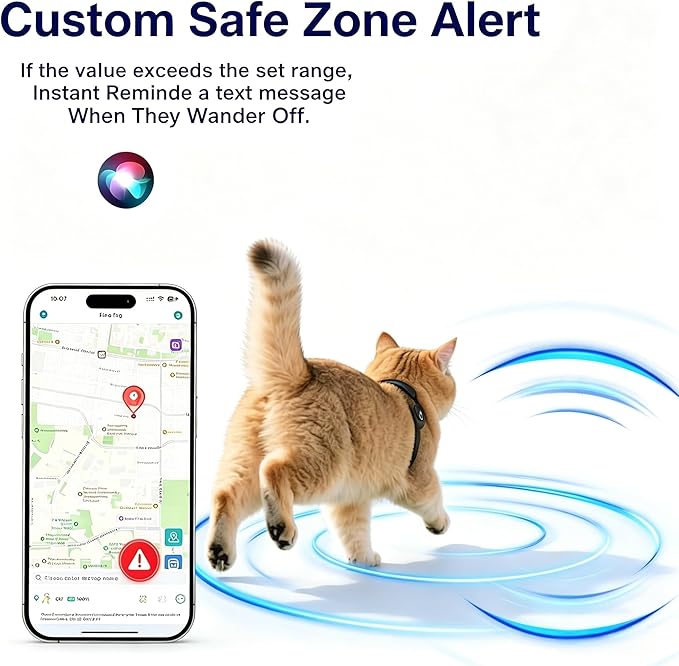 GPS Tracker for Dogs & Cats, Smart Pet Collar Tracker Works - Image 4