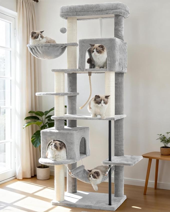 Gitelsnour Cat Tree for Indoor Cats Large Adult, 70.5'' Cat Tower - Image 8