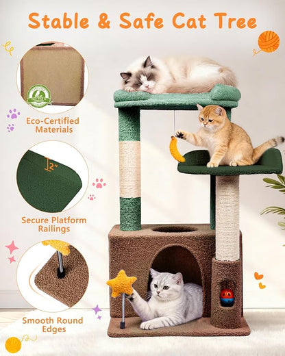 31" Cute Cat Tower for Indoor Kittens - Image 5