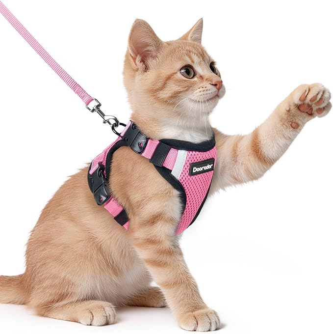 Dooradar Cat Harness and Leash Set, Escape Proof Soft by Dooradar