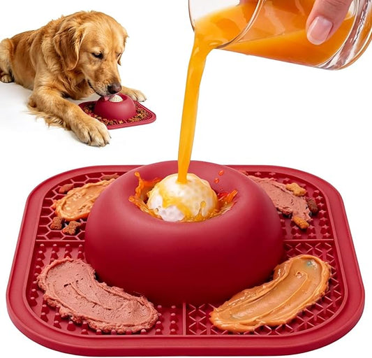 Slow Feeder Dog Bowls & Lick Mat by PetsHome