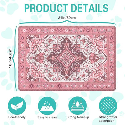 Pet Feeding Mat for Floors Waterproof Dog Mat for Food and Water Absorbent - Image 5