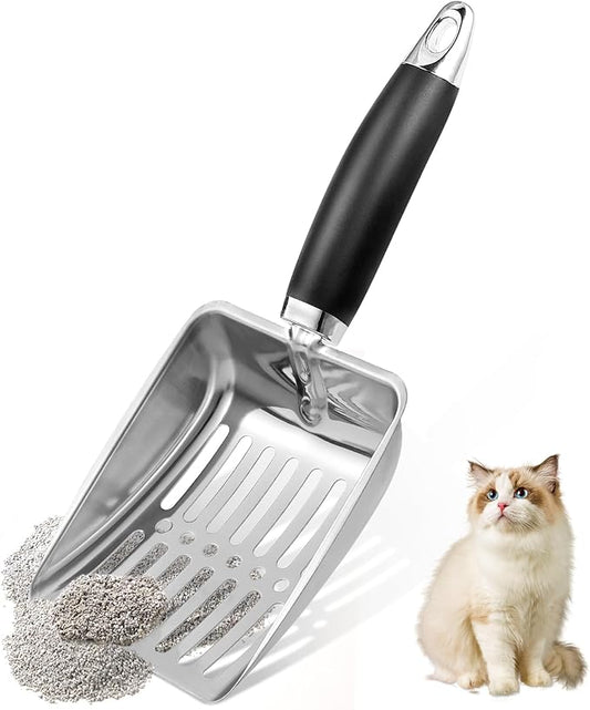 Stainless Steel Cat Litter Scoop, Metal Cat Litter Scoop, Kitty Metal Scooper by NewGF