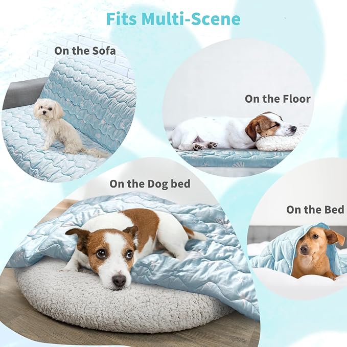 NWK Dog Cooling Blanket, Q-Max>0.345, Ice Silk Cool to Touch Material, - Image 6
