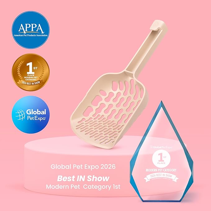 Lady N Cat Litter Scoop for Clumping Litter, Dual-Size 8-Shaped Holes for Fast - Image 2