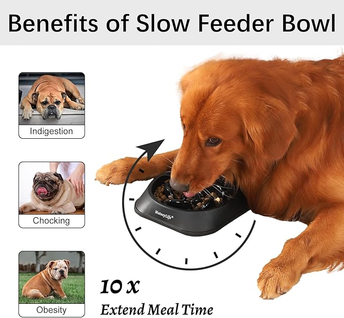 MateeyLife Slow Feeder Dog Bowls, Anti-Choking Puzzle Dog Food Bowls, Anti-Slip - Image 2