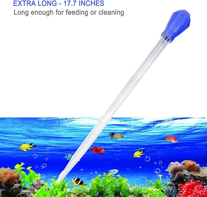 17.7inch Aquarium Siphon/Fish Feeder/Tank Cleaner/Coral Feeding Tube/Water - Image 2